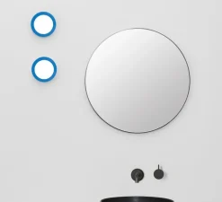 Applique ou plafonnier, MAY, bleu, IP44, LED, 2700K, 300 lm, Ø12cm, P8cm - Faro