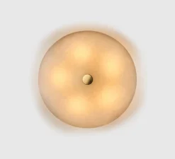Applique ou plafonnier, Magma Large, laiton, verre opalin, Ø42,4cm, P10cm - Tala