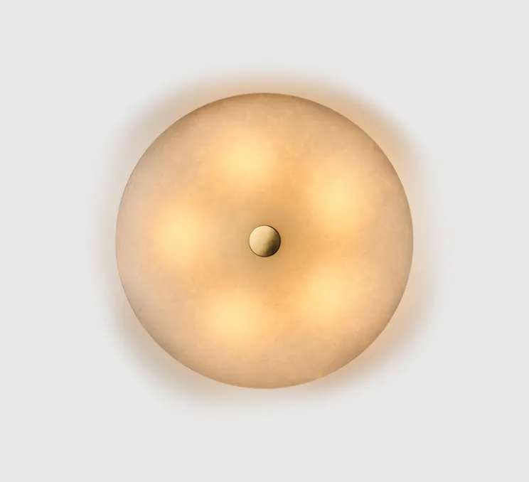 Applique ou plafonnier, Magma Large, laiton, verre opalin, Ø42,4cm, P10cm - Tala