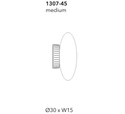 Plafonnier & Spot|Applique*Penta Applique ou plafonnier, Mami, medium, , IP44, LED, dim, 3000K, Ø30cm, P15cm - blanc mat