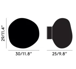 Applique ou plafonnier, Melt Mini, fumée, LED, dim, 3000k, 800 lm, L30cm, H29cm - Tom Dixon