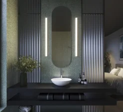 Plafonnier & Spot|Applique*Wever&Ducré Applique ou plafonnier, Mirbi Long 3.0, , IP44, LED, 3000K, 1250lm, L90cm, H4cm - blanc