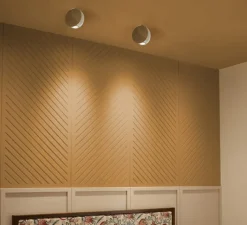 Plafonnier & Spot|Applique*OliveLab Applique ou plafonnier, Mimesi, , Ø16cm - mirroir et blanc mat