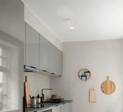 Plafonnier & Spot|Applique*OliveLab Applique ou plafonnier, Mimesi, , Ø16cm - mirroir et blanc mat