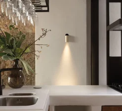 Plafonnier & Spot|Applique*Modular Applique ou plafonnier, Minude, , LED, 2700K, 605lm, L4,5cm, H8,8cm - 30°, ano champagne