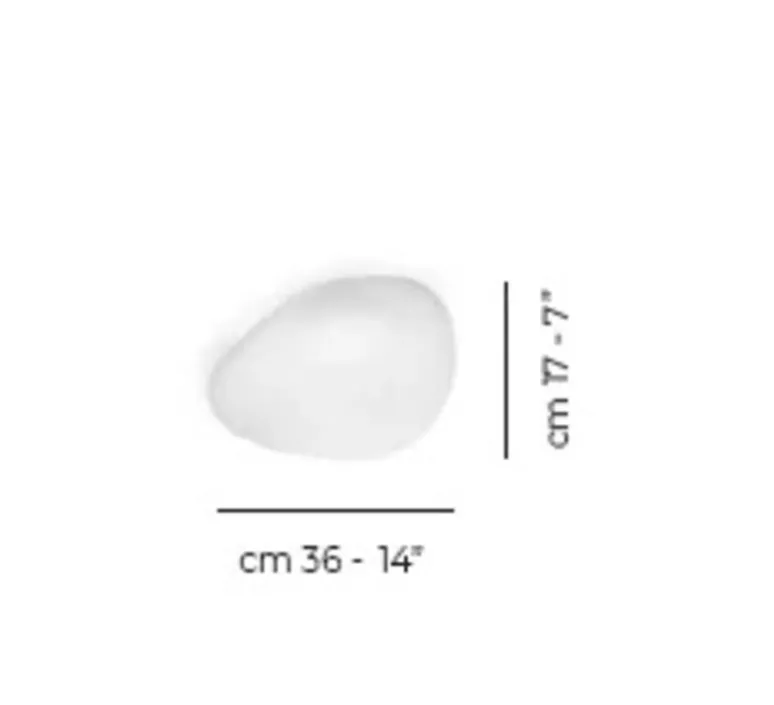 Plafonnier & Spot|Applique*Vistosi Applique ou plafonnier, Neochic PL P, , L36cm, H17cm - blanc