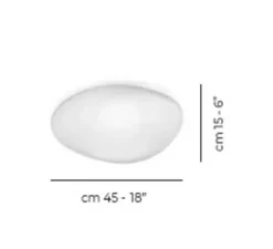 Plafonnier & Spot|Applique*Vistosi Applique ou plafonnier, Neochic PL M, , L45cm, H15cm - blanc