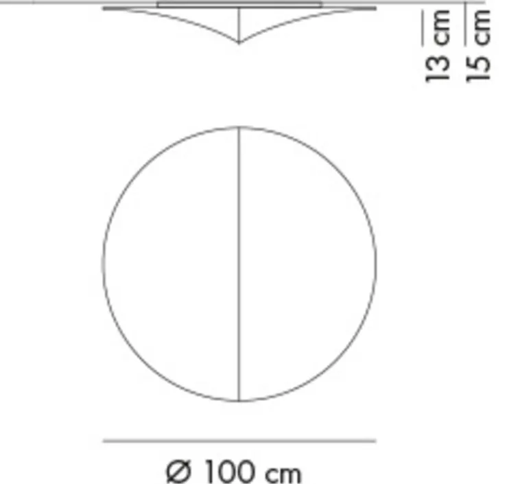 Applique|Plafonnier & Spot*Axolight Applique ou plafonnier, Nelly Disque 100, , LED, 2700K, Ø100cm - blanc