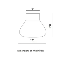 Applique|Plafonnier & Spot*Toscot Applique ou plafonnier, Pendulum, , Ø17,5cm, H15cm - Béton mat