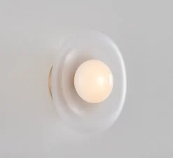 Plafonnier & Spot|Applique*SkLO Studio Applique ou plafonnier, Pillow Small, , L16cm, H19,5cm - Transparent dépoli, blanc