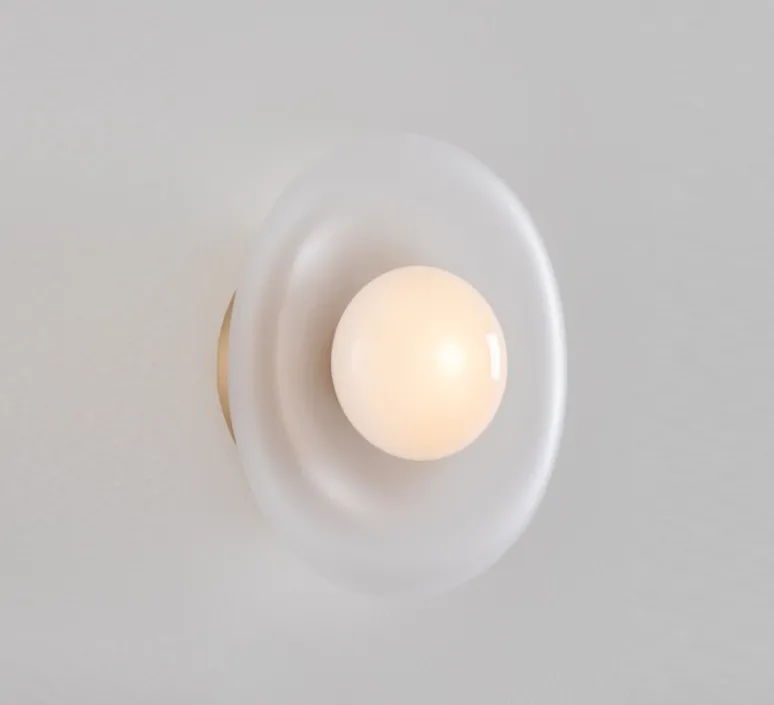 Plafonnier & Spot|Applique*SkLO Studio Applique ou plafonnier, Pillow Small, , L16cm, H19,5cm - Transparent dépoli, blanc