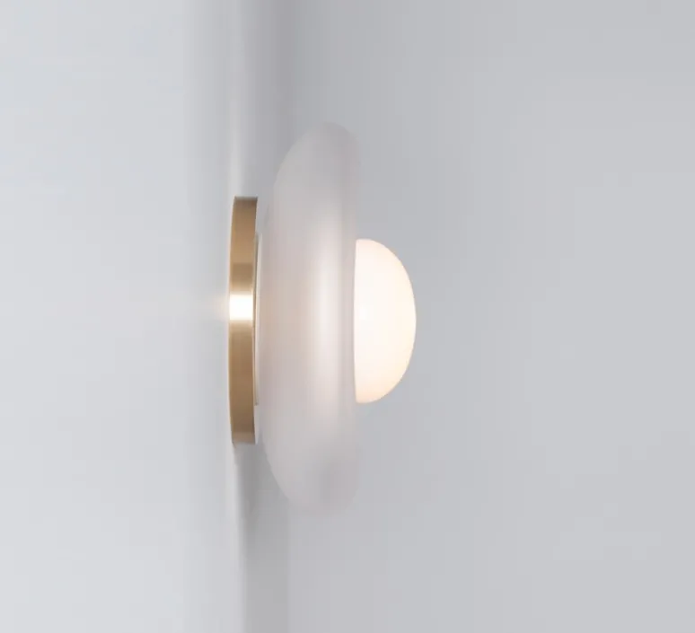 Plafonnier & Spot|Applique*SkLO Studio Applique ou plafonnier, Pillow Small, , L16cm, H19,5cm - Transparent dépoli, blanc