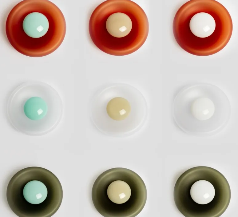 Plafonnier & Spot|Applique*SkLO Studio Applique ou plafonnier, Pillow Small, , L16cm, H19,5cm - Transparent dépoli, blanc