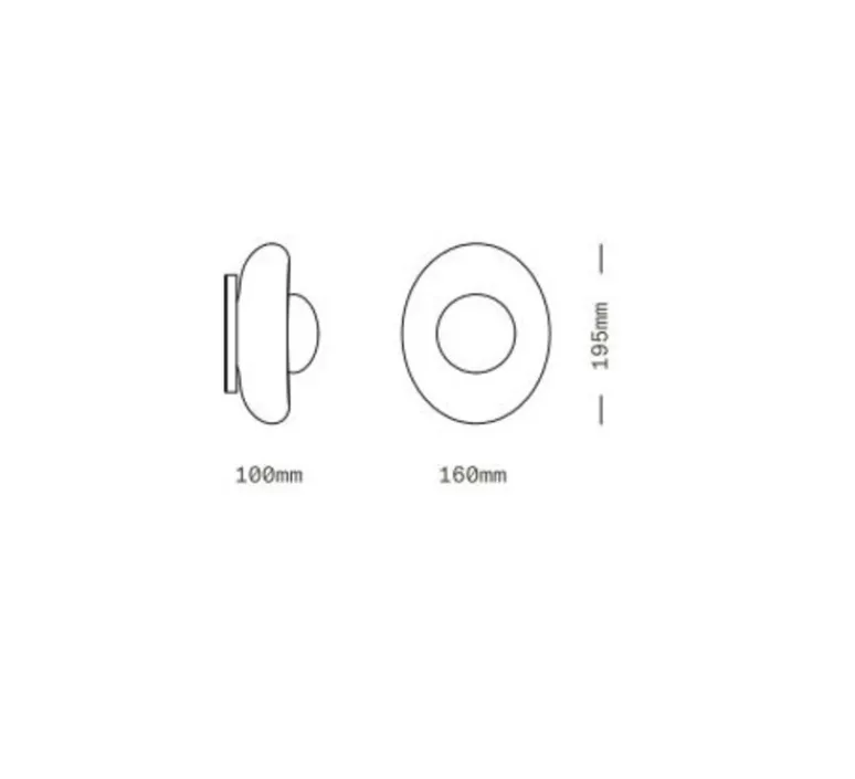 Plafonnier & Spot|Applique*SkLO Studio Applique ou plafonnier, Pillow Small, , L16cm, H19,5cm - Transparent dépoli, blanc