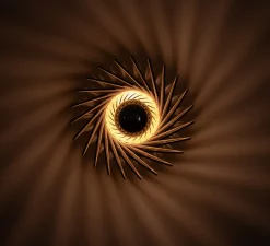 Applique|Plafonnier & Spot*Piatoni Applique ou plafonnier, Pianumayö, , Ø31cm, H17cm - bois de bouleau noir