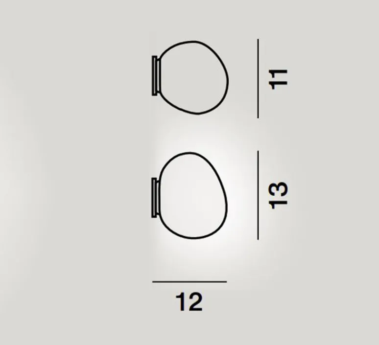 Plafonnier & Spot|Applique*Foscarini Applique ou plafonnier pour miroir, Gregg Piccola, blanc, IP44, L13cm, H12cm - miroir, blanc