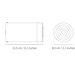 Plafonnier & Spot|Applique*Petite Friture Applique ou plafonnier, Pyl, petite, , IP44, LED, dim, 2700K, 960 lm, Ø8cm, H15,5cm - acier