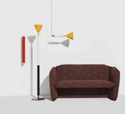 Applique ou plafonnier, Pyl, grande, rouge, IP44, LED, dim, 2700K, 1920 lm, L8cm, H75cm - Petite Friture