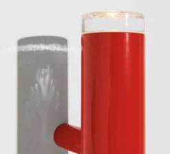 Applique ou plafonnier, Pyl, grande, rouge, IP44, LED, dim, 2700K, 1920 lm, L8cm, H75cm - Petite Friture