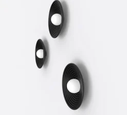 Plafonnier & Spot*Robin Applique ou plafonnier, Randa Mono, , Ø25cm, H10cm - noir mat