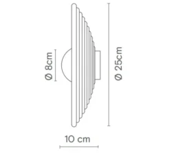 Plafonnier & Spot*Robin Applique ou plafonnier, Randa Mono, , Ø25cm, H10cm - noir mat