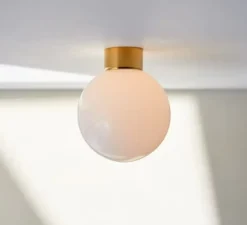 Plafonnier & Spot|Applique*Anastassiades Studio Applique ou plafonnier, Sconce 150, , Ø15cm, H18cm - laiton poli, verre opalin