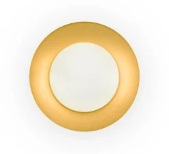 Applique ou plafonnier, Side 390, noir et or, 3000K, 736lm, Ø39cm, H11cm - Faro