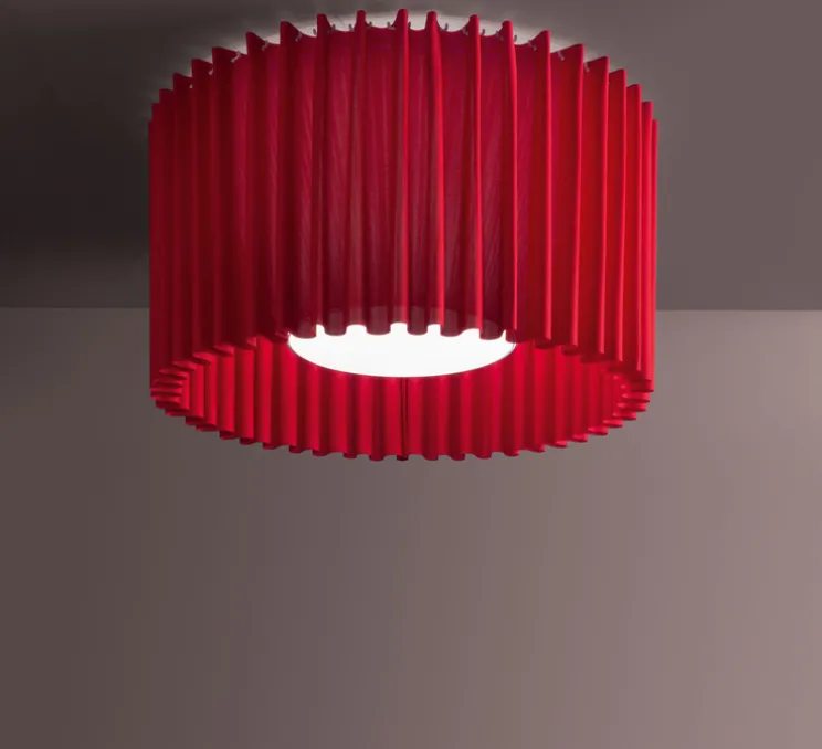 Applique ou plafonnier, Skirt plafonnier 150, rouge, Ø150cm, H81cm - Axolight
