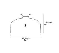 Applique ou plafonnier, Spotlight Volumes, B, gris avocat, Ø35cm, P23cm - A-N-D