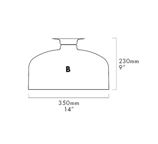 Applique ou plafonnier, Spotlight Volumes, B, gris avocat, Ø35cm, P23cm - A-N-D