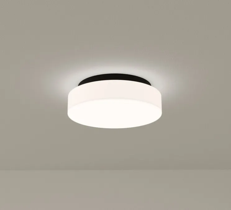 Applique ou plafonnier, Spark Single, noir et blanc, LED, dim, 3000K, 652 lm, Ø24cm, H7,6cm - LEDS C4