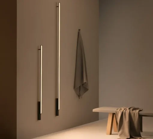 Applique ou plafonnier, Spa 5993, noir, IP44, LED, dim Dali, 3500K, 1560 lm, L132cm, P6,6cm - Vibia