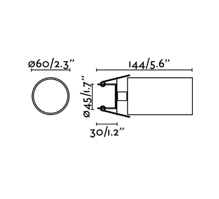 Applique ou Plafonnier, Stan, or satiné, orientable, encastrable, Ø6cm, H13,7cm - Faro