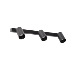 Applique ou plafonnier, STAN 3L, noir mat, L56cm, H9,8 max cm - Faro