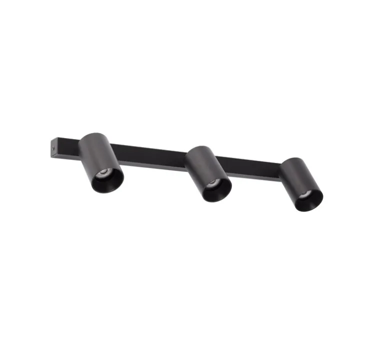 Applique ou plafonnier, STAN 3L, noir mat, L56cm, H9,8 max cm - Faro