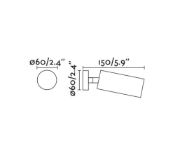 Plafonnier & Spot|Applique*Faro Applique ou plafonnier, Stan, , GU10, orientable, Ø6cm, H15cm - or et noir