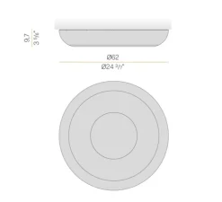 Applique|Plafonnier & Spot*Panzeri Applique ou plafonnier, Superbold 62, , IP40, LED, dim, 2700K, 2122 lm, Ø62cm, H9,7cm - champagne