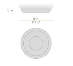 Applique|Plafonnier & Spot*Panzeri Applique ou plafonnier, Superbold 44, , IP40, LED, dim, 2700K, 1414 lm, Ø44cm, H7,6cm - noir