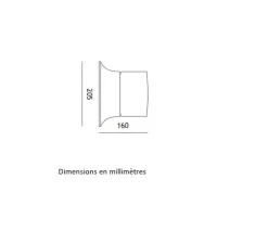 Plafonnier & Spot|Applique*Toscot Applique ou plafonnier, Swinger 1200, , IP44, Ø20,5cm, H16cm - Lichen