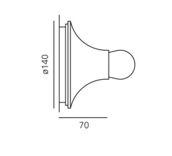 Plafonnier & Spot|Applique*Artemide Applique ou plafonnier, Teti, , Ø14cm, H7cm - gris anthracite