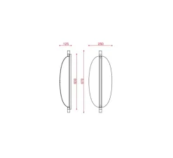 Applique ou plafonnier, Thula 562.41, sans câble, corps beige, détail beige, abat-jour noyer, IP40, LED, 2700K, 1400lm, L25cm, H67cm - Tooy