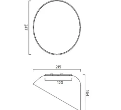 Applique ou plafonnier, Thirty , noir, LED, 3000K, 1043 lm, Ø24,7cm, H16,4cm - Zero