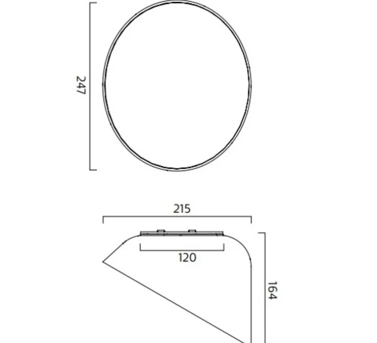 Applique ou plafonnier, Thirty , noir, LED, 3000K, 1043 lm, Ø24,7cm, H16,4cm - Zero