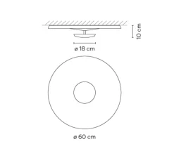 Plafonnier & Spot|Applique*Vibia Applique ou plafonnier, Top 1160, , LED, 2700K, 2880lm, Ø60cm, H10cm - blanc