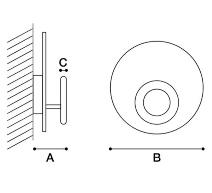 Applique ou plafonnier, Vera 50, noir et feuille de cuivre, LED, dim, 3000k, 2598 lm, Ø50cm, P14cm - Icone