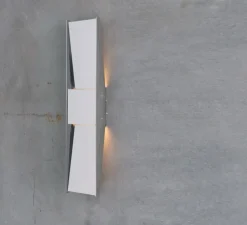 Applique ou plafonnier, Vector, acier poli LED, dim, 2700K, L12,5cm, H58cm - A-N-D