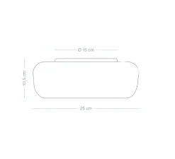 Applique|Plafonnier & Spot*Zangra Applique ou plafonnier, Verre soufflé opale, , IP21, H25cm, P10,5cm - blanc