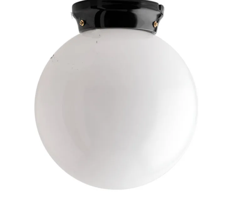 Applique, plafonnier, chaella, avec glass.L.008, blanc, Ø25cm, H31,5cm - Zangra