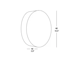 Applique, plafonnier, GEA 42 A, jaune, LED, Ø42cm, H10cm - LZF