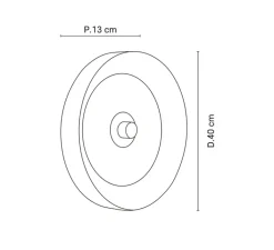 Applique*Market Set Applique, plafonnier, Portinatx, , Ø40cm, H13cm - blanc